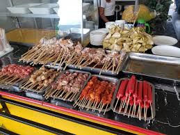 Chicken BBQ skewers at La Estrella's Place
